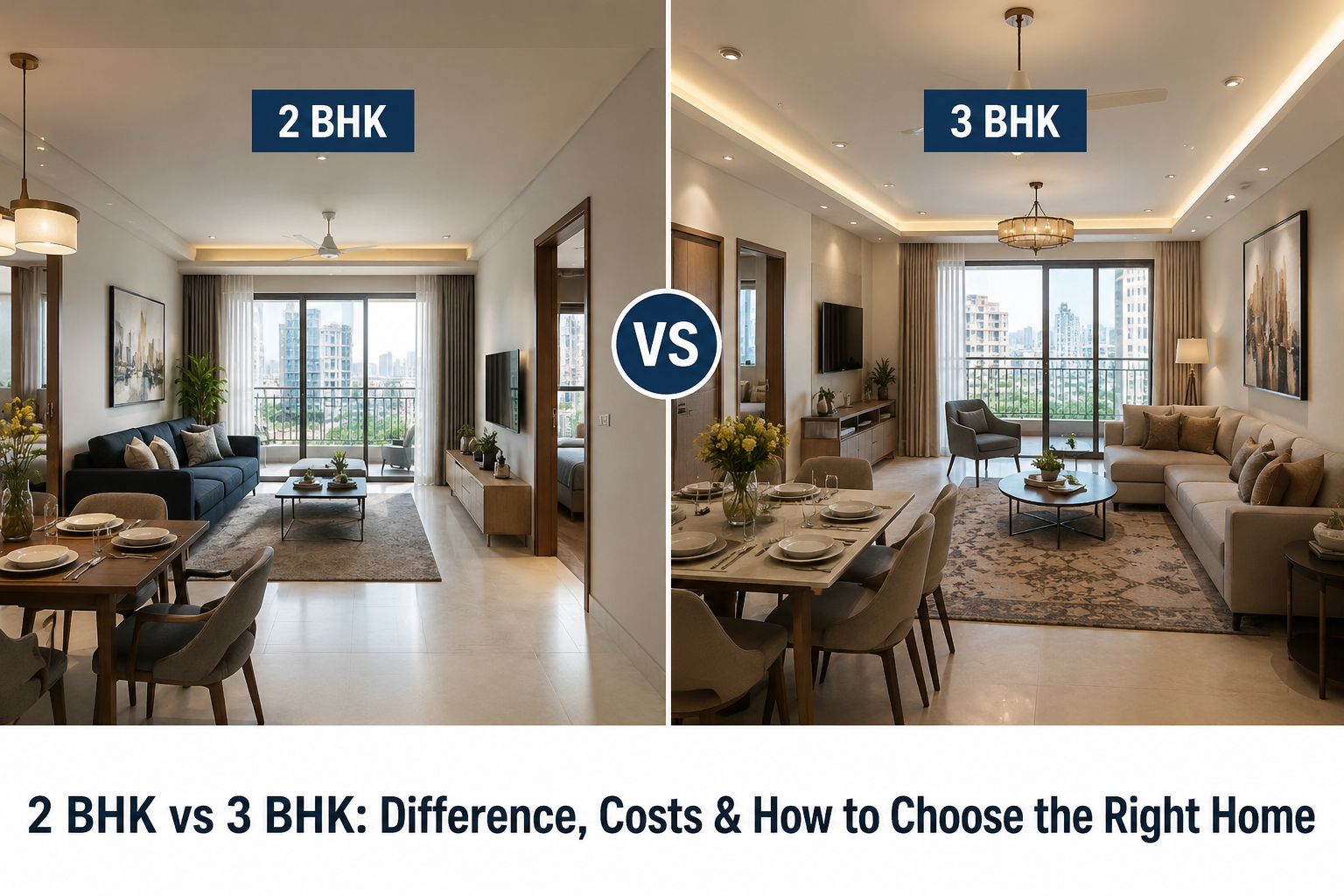 2 BHK vs. 3 BHK flats